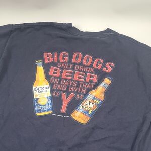 Big Dogs Black Graphic T-Shirt Beer XL?